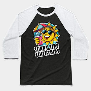 Sunshine Vibes: Stylish summer Sun Enjoying chill Day Baseball T-Shirt